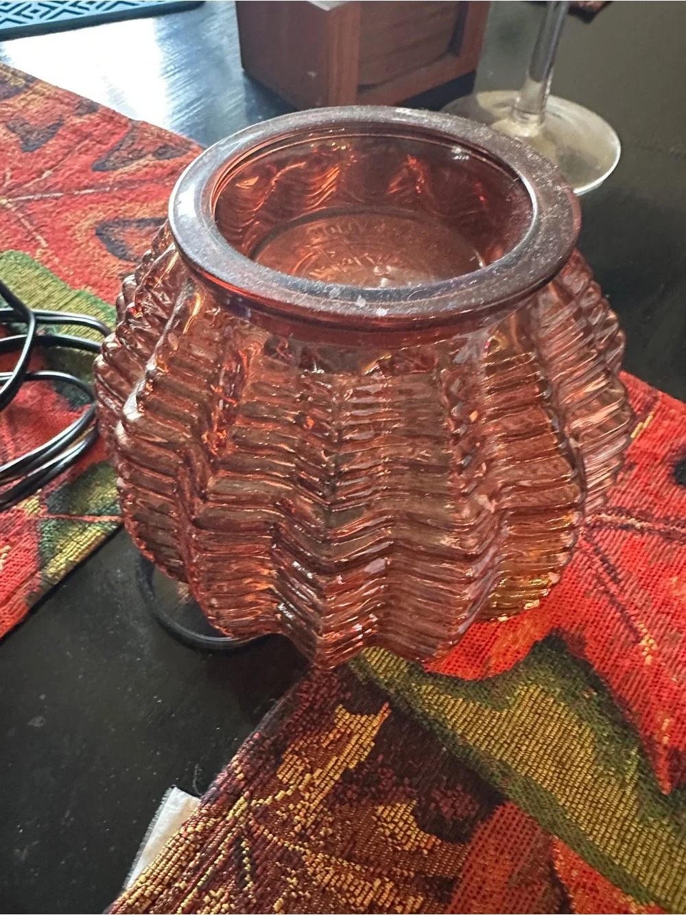 Amber waves warmer w/pumpkin lid
